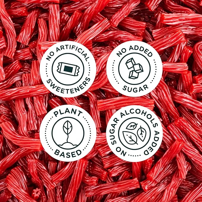 SmartSweets Red Twists, 1.8oz (Pack of 12), Licorice Gummy Candy with Low Sugar (2g), Low Calorie (110), No Artificial Sweeteners, Plant-Based, Gluten-Free, Healthy Snack for Kids & Adults