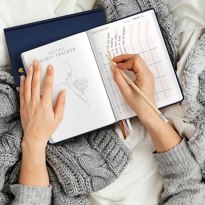 RYVE Daily Journal for Women – 6-Month Guided Gratitude Journal with Prompts, Affirmations, Mindfulness, Self-Reflection & Self-Care