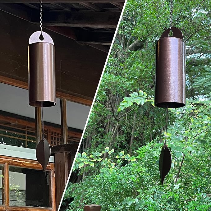 Deep Resonance Serenity Bell - 26'' Outdoor Memorial Chime with Deep Tone, Large Hanging Bell for Garden or Patio Décor