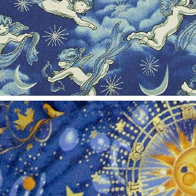 Nature's Approach - Basic Herb Pack Rice Heating Pad Microwavable Reusable Heat Pack with Herbal Aromatherapy, Freezer and Microwave Safe for Hot and Cold Therapy, 2 Pack Angel and Celestial Indigo