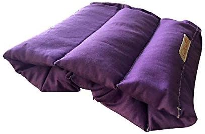 Microwave Heating Pad for Pain Relief, 9 x 22 Multipurpose Pads, Natural Buckwheat and Lavender Mix, Hot/Cold, Aromatherapy, Made in USA (Purple)