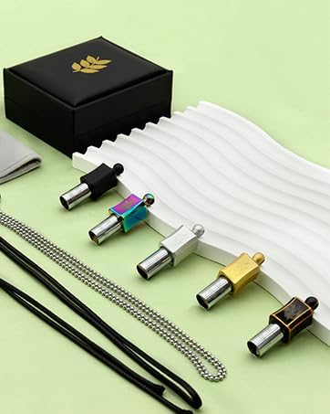 528 hz Meditation Necklace Breathing Necklace Frequency Sound Healing Devices Calm Mindfulness Tool 528 hz Whistle Relaxation,Stress Reduction and Concentration by Adjusting The Breathing