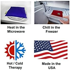 KOYA Naturals Soft Velvet Flax Seed Pillow with Lavender - Microwave Heating Pad – Microwavable Moist Heat Pack – for Neck, Muscle, Joint, Stomach Pain, Menstrual Cramps – Warm Wrap (Purple)