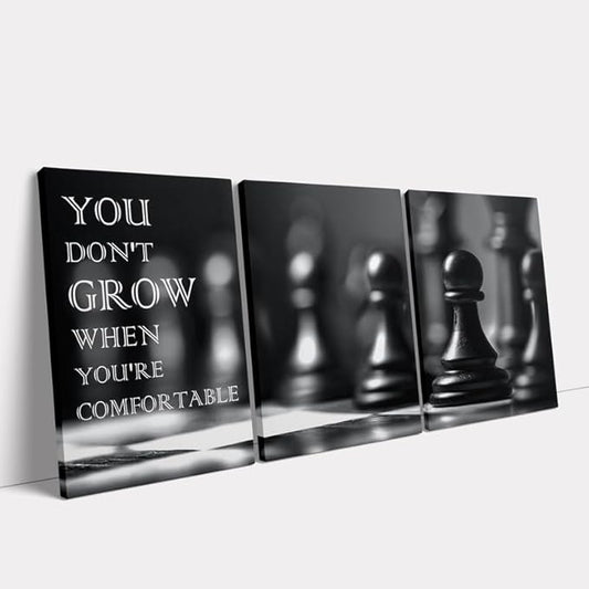 KAWAHONE Inspirational Canvas Wall Art, Black and White Art Wall Art Motivational Wall Art Decoration Positive Quotes Posters Prints for Living Room Bedroom, Office Decor, Gallery-Wrapped Canvas Art Set Framed Ready to Hang