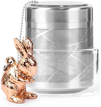 Tea Strainers For Loose Tea Stainless Steel Tea Ball Infuser Tea Ball For Loose Leaf Tea Infuser For Loose Leaf Tea Loose Leaf Tea Steeper Cute Tea Infuser Gift (Rabbit)