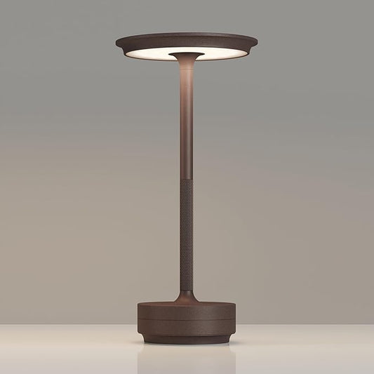 Rechargeable Table Lamps Cordless, Portable 5000mAh Outdoor Table Light, 3 Color Stepless Dimming LED Table Lamp with Memory Function, for Home/Dinner/Patio/Restaurant.(Rust)