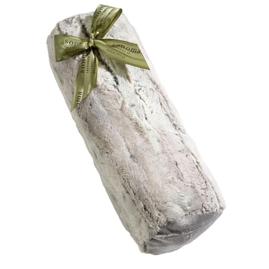 Eucalyptus Bolster Roll by Sonoma Lavender, Microwaveable, Hot/Cold Neck Pillow, Soothing and Relaxing Pain Relief for Neck, Low Back or Behind The Knees, Removable/Washable Cover, (Silver Fox)