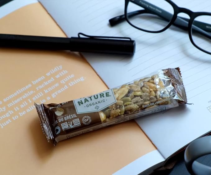 Taste of Nature Organic Peanut Snack Bar - Healthy, Gluten Free, Non GMO, Vegan Snack Bars with Mixed Nuts, Fruits and Seeds - 16-Count Snack Pack
