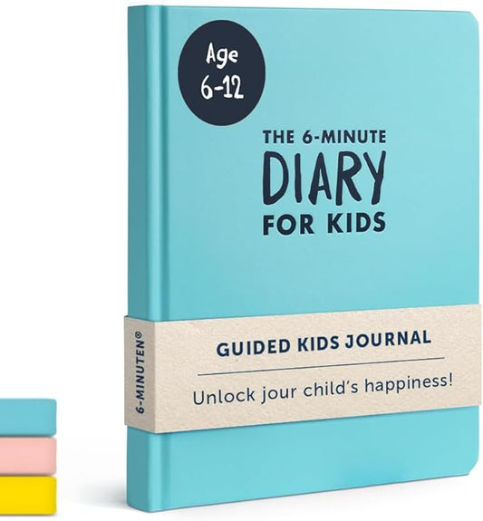 6-Minute Kids Diary – Journal for Kids 6-12 to Develop a Happy Self Mindfulness and Positive Habits – Kids Gratitude Journal for Girls & Boys