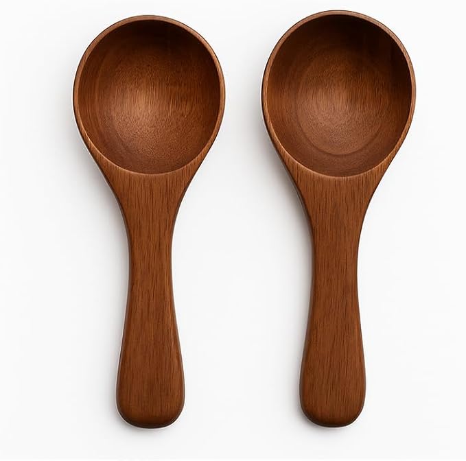 JapanBargain Wooden Tea Scoop, 2-Piece Set for Matcha, Green Tea, Spices, Sugar, Salt