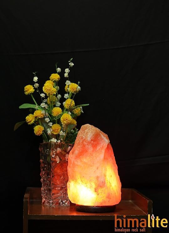 Salacia Himalayan Salt Lamp – Extra Large Pink Crystal Rock with Wooden Base & Dimmer Switch | Handcrafted Night Light for Bedroom, Office, Home Décor | Natural Air Purifier