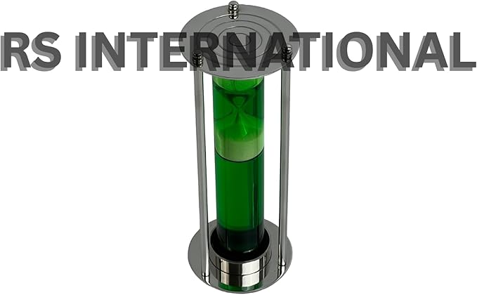 5 Minute Brass Sand Timer with Nickel Finish – Vintage Hourglass for Desk, Home, Office, Meditation & Décor | Antique Sand Clock (21 cm)