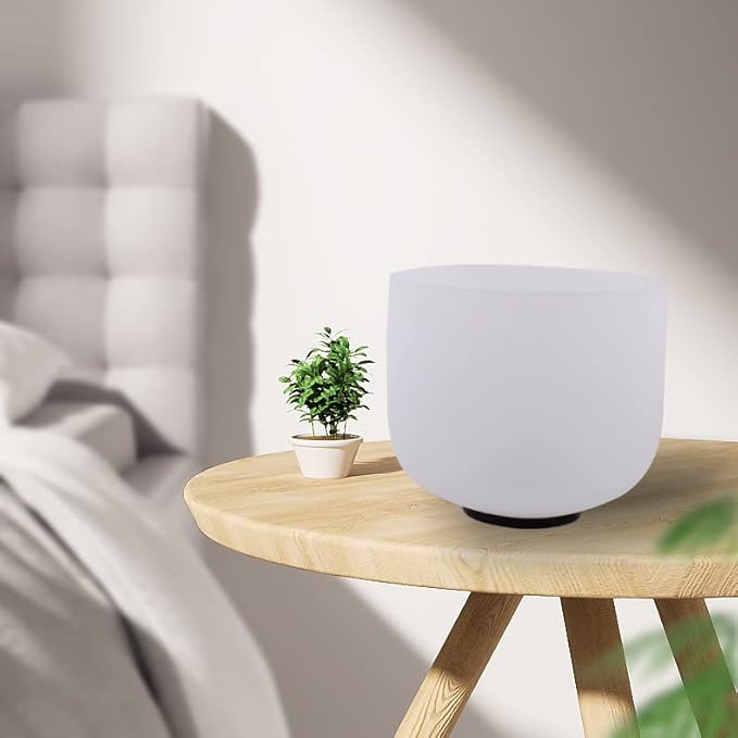 7inch 8inch 9inch Crystal singing bowls set sound bowl for healing Mindfulness, Meditation, Yoga, Spiritual and Body Healing Chakra Bowl (G note (Throat), 8 inch)