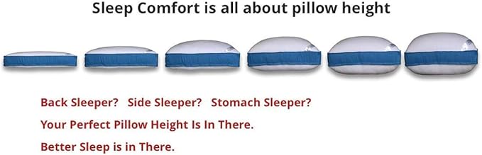 Pancake Pillow The Adjustable Layer Pillow. Custom Fit Your Perfect Pillow Height. King Size Luxury Pillow.