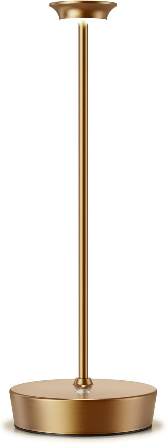 YHT Cordless LED Table Lamp Set of 2, Outdoor Portable LED Table Lamp, Dimming 6000mAh Battery Waterproof Table Light for Restaurant, Patio, Dinner, Bedroom (Titanium)