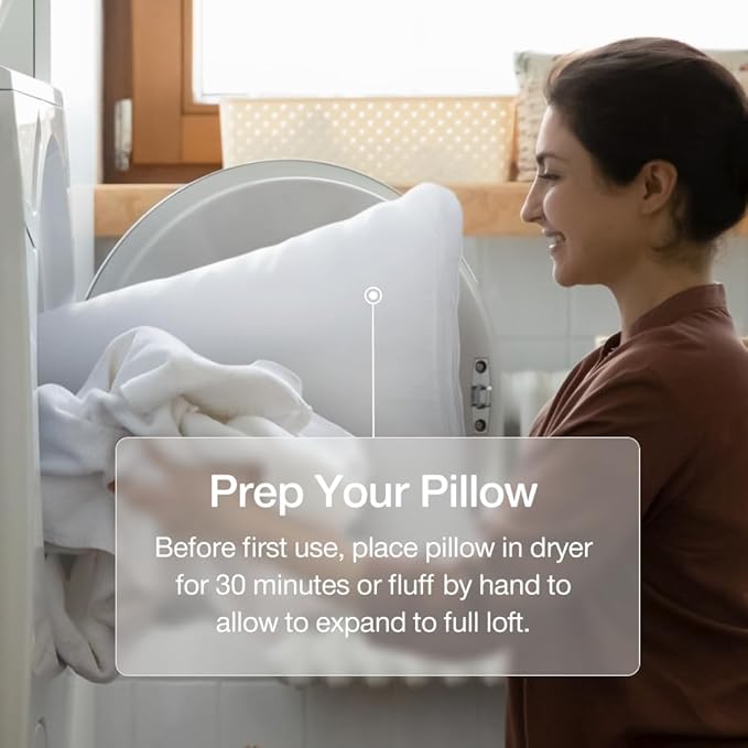 Coop Home Goods Essence Cooling Down Alternative Pillows Set of 2, Queen Size Adjustable Cooling Pillow for Hot Sleepers, Cool-Touch Luxury Hotel Pillows for Stomach, Back, or Side Sleepers 27x17