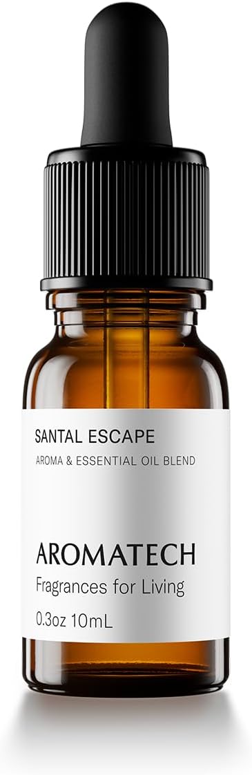 AromaTech Santal Escape Aroma Essential Oil Blend: Luxury Hotel Inspired Aromatherapy with Ocean Air, Sandalwood, Iris for Ultrasonic Diffusers & Nebulizers - 0.3 fl oz, 10 mL