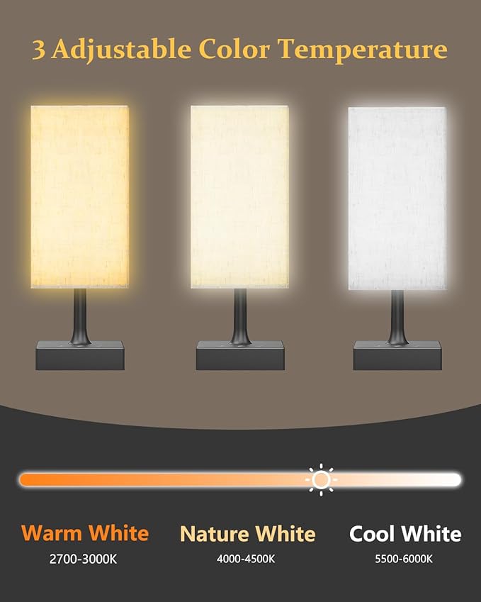 Light Therapy Lamp 10000 Lux Sun Lamp with 3 Color Temperatures, Adjustable Brightness, 4 Timer & Memory Function, Full Spectrum Light, Sunlight Lamp with Remote Control for Home, Happy Life