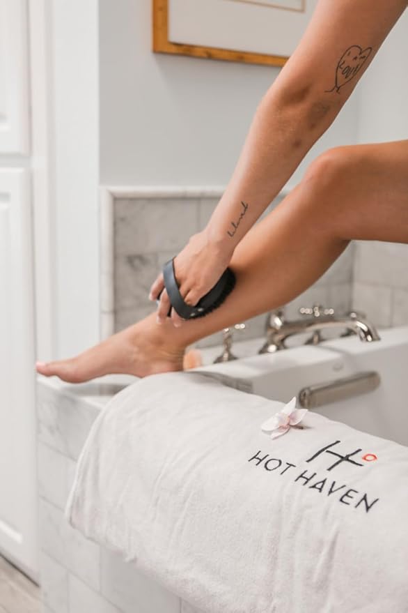 Ionic Copper Dry Brushing Body Brush for Lymphatic Drainage, Exfoliating Body Dry Brush for Radiant Skin, Dry Skin Brush for Cellulite, Blood Circulation Improvement, Reduce Stress