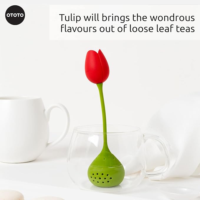 Cute Tea Infuser by OTOTO - Loose Leaf Tea Steeper, Tea Accessories, Tea Diffusers, Tea Infuser for Loose Leaf Tea, Tea Strainers, Cute Gifts, Tea Gift Set, Kitchen Gifts, Cooking Gadgets