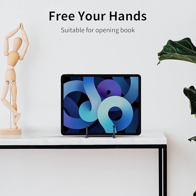 Kruodop 8 Inch Plate Stands for Display, 5 Pack Plate Holder Display Stand, Black Metal Frame Easel Holder Stand for Pictures,Book, Photo, Decorative Plate, Black