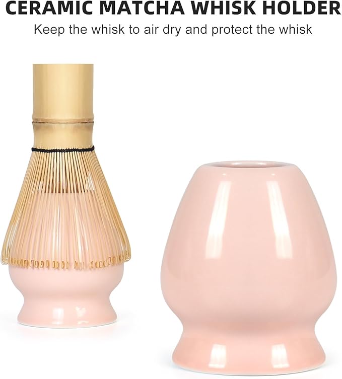 Matcha Whisk Set – 8 PCS Complete Ceremonial Grade Matcha Set, Premium Japanese Matcha Kit with Bamboo Whisk for Matcha Tea, Mixing Bowl, Scoop, Sifter and Matcha Whisk Holder