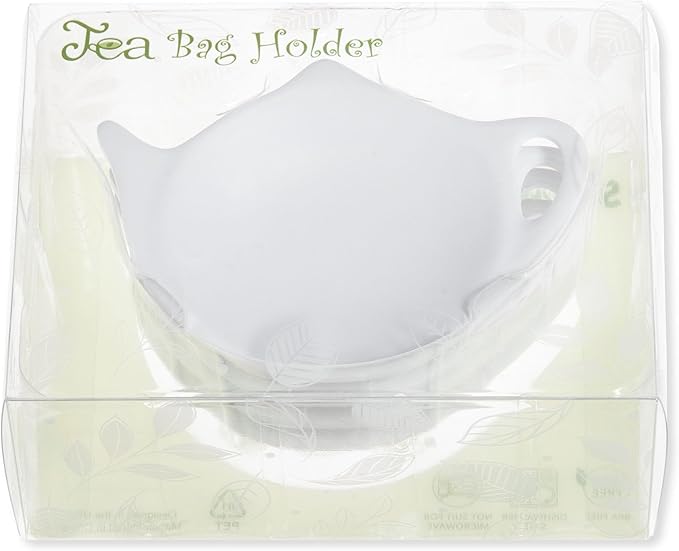 Supreme Housewares Lovely Lemon Tea Bag Holders, Teapot Shaped Tea Bag Coasters Spoon Rests Saucer Seasoning Dish Set, Blue and Yellow, 4 x 3 Inch, Set of 4