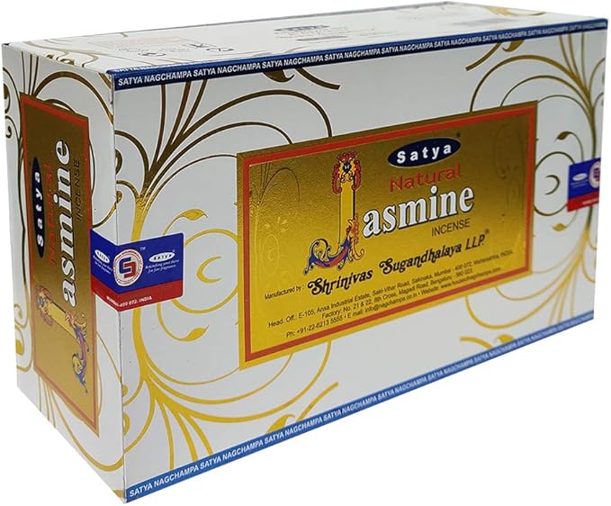 Natural Jasmine Incense Sticks and Incense Stick Holder Bundle Insence Insense Satya