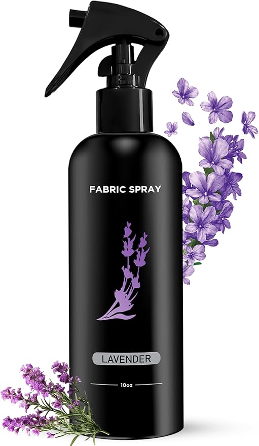 605Products Lavender Fabric and Linen Spray - Carpet Deodorizer - Natural Pillow Spray made with Essential Oils - Mist Fabric Refresher Spray - Long Lasting Bed Freshener Spray (Lavender, 10oz)