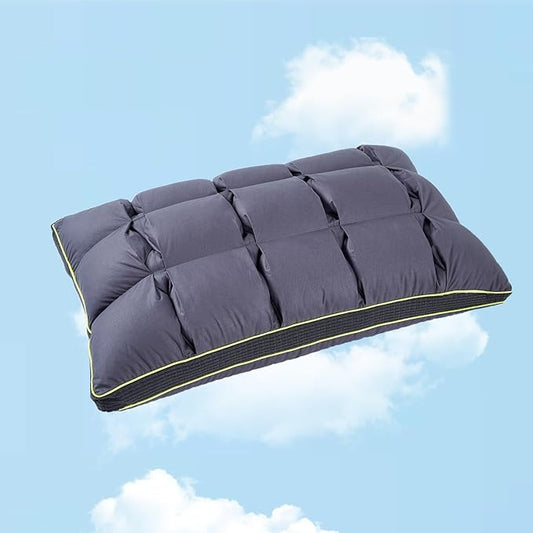 YOUR MOON Soft Pillow Standard for Sleeping, Super Soft Support Down Alternative Pillow, 100% Cotton Shell Luxury Comfy Fluffy Bed Pillows for Sleep(Gray)
