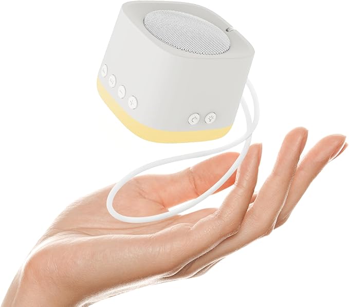 Portable White Noise Machine,Mini Sound Machine for Travel with Breathing Night Light,16 Soothing Sounds,Timer,Rechargeable Brown Noise Machines for Sleeping Adults Gift,Office Privacy,Home (Puttyi)