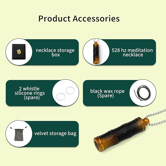 528 hz Meditation Necklace | Breathing Necklace | Frequency Healing Devices | Calm Mindfulness Tool | 528 hz Whistle | Relaxation,Stress Reduction and Concentration by Adjusting The Breathing