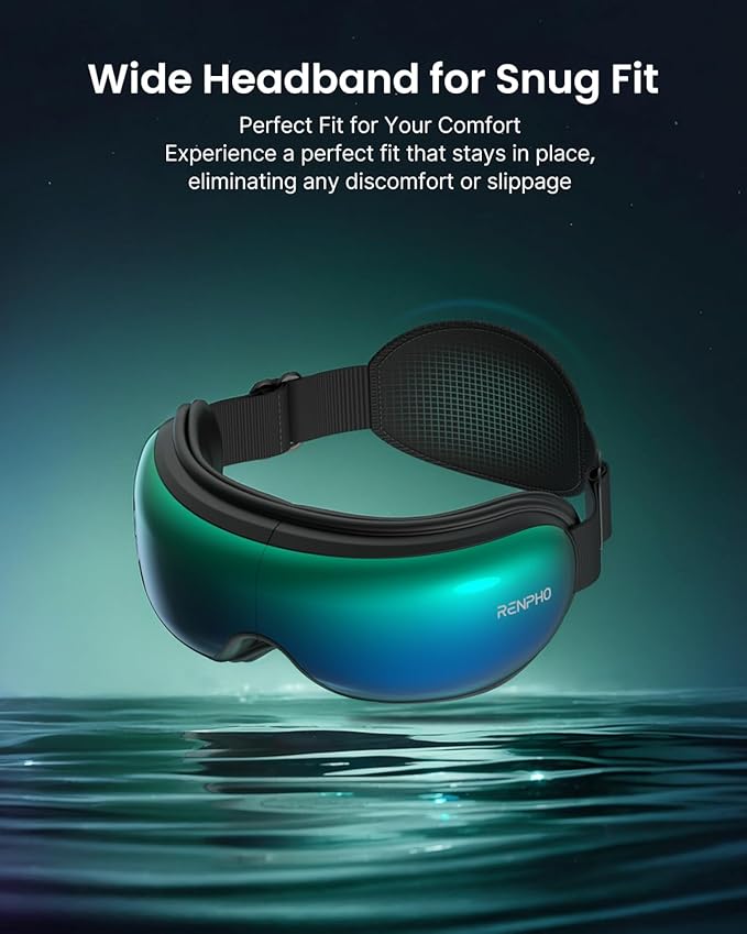 RENPHO Eyeris 1 Eye Massager with Heat, Birthday Gifts Eye Mask for Mom Dad Women Men Her Him, Smart Sleep Mask with Voice for Relax, Reduce Strain