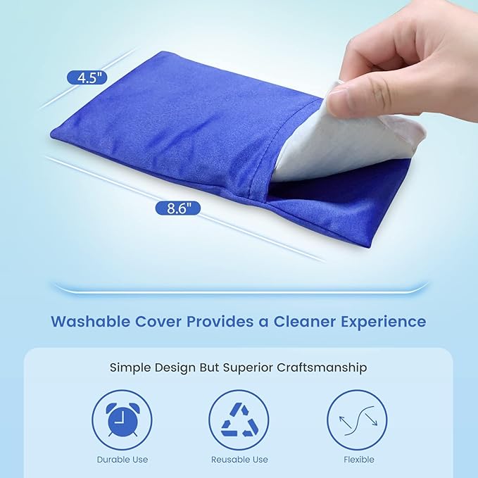 SuzziPad Lavender Eye Pillows for Relaxation with Aromatherapy, Weighted Eye Mask for Sleeping, Meditation, Hot & Cold Eye Compress for Dry Eyes, Relaxation Options for Women, Yoga Eye Pillow, 4 Pack