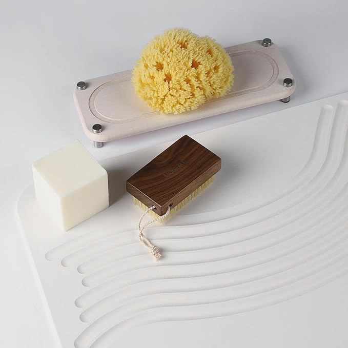 Luxury Natural Walnut Wood Boar Bristle Body Brush | Exfoliating & Detoxifying for All Skin Type | Sweeps Away Dead Skin Cells for Luminous, Smooth Skin | for Wet and Dry Use (Handheld)