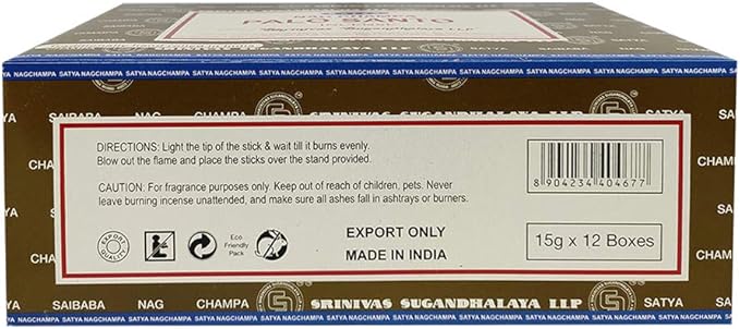 Palo Santo Incense Sticks and Incense Stick Holder Bundle Insence Insense Satya