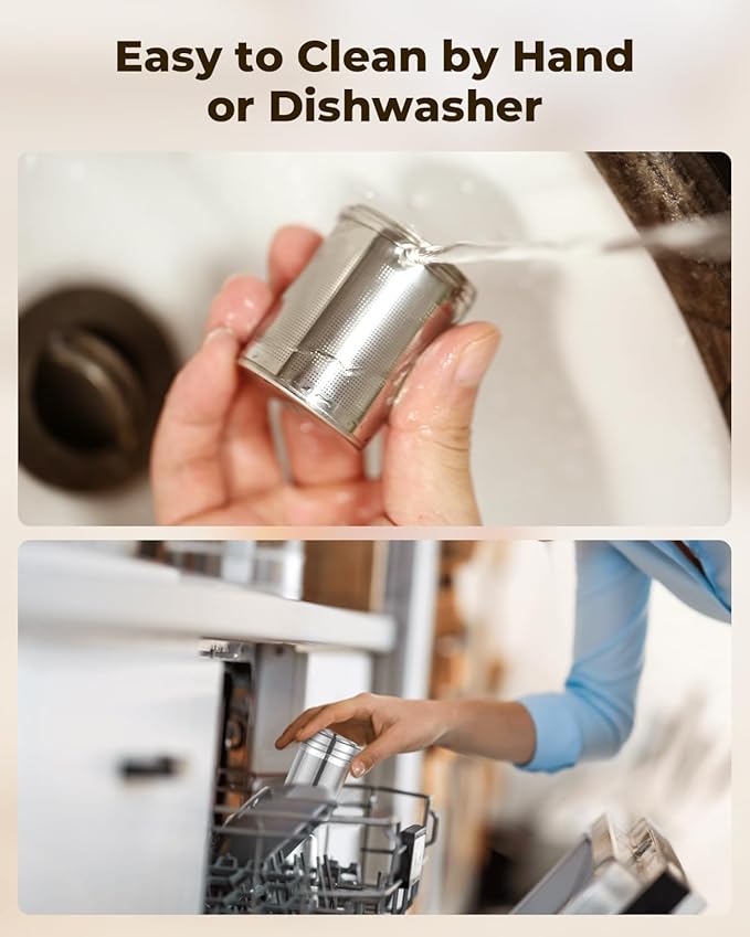 House Again 2 Pack Tea Strainers for Loose Tea, Extra Fine Mesh Tea Infuser, Updated Slim Threaded Lid & 304 Stainless Steel, Tea Ball Filter Bags Diffusers, Loose Leaf Tea Steeper for Brew Spices