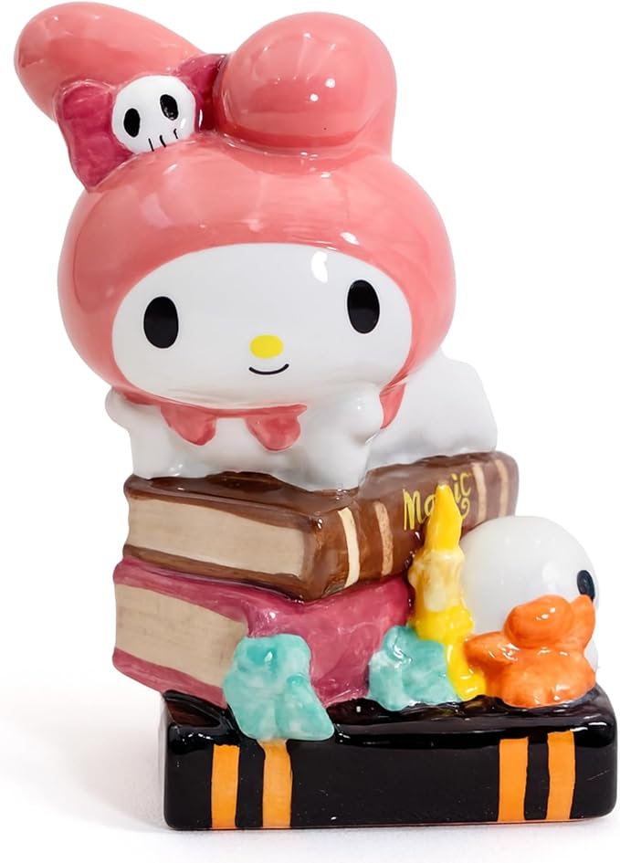 Blue Sky Clayworks My Melody Spooky Library Figurine, 5.5" L x 4.75" W x 7.125" H Created