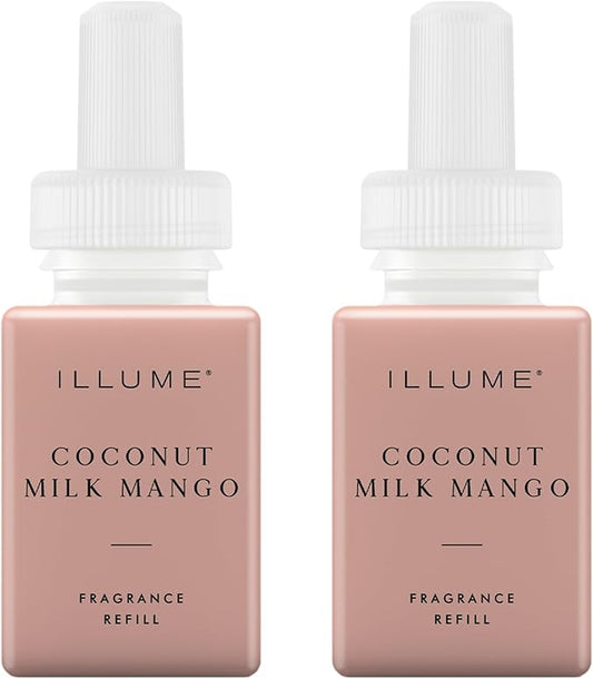 Pura & Illume Home Scent Refill - Smart Home Air Diffuser - Up to 120-Hours of Luxury Fragrance per Refill - Spring & Summer Fragrance - 2 Pack, Coconut Milk Mango