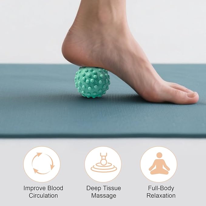 Foot Massage Ball Myofascial Release, Pain Relieve from Plantar Fasciitis, Massage Tool for Tight Muscles and Sore Feet, Restore Foot Massage Roller