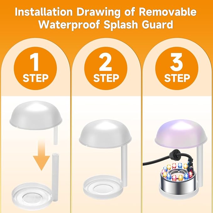 Halloween Mist Maker, Water Fountain Pond Mini Fog Machine Atomizer Air Humidifier, Ultrasonic Mist Maker Fogger Indoor Fountain, Mister Fogger with 12 LED Light and Waterproof Splash Guard