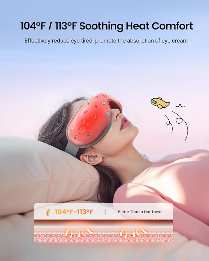 RENPHO Eyeris 1 Eye Massager with Heat, Birthday Gifts Eye Mask for Mom Dad Women Men Her Him, Smart Sleep Mask for Relax, Reduce Strain