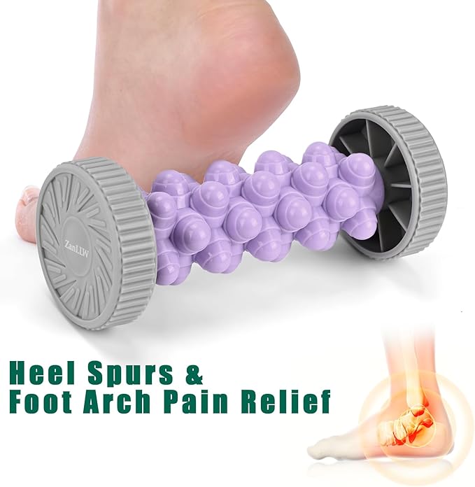 Foot Roller for Plantar Fasciitis Relief, Manual Deep Tissue Foot Massager for Circulation and Pain Relief, Reflexology Trigger Point Therapy Feet Massage Roller Tool for Arch or Heel Recovery