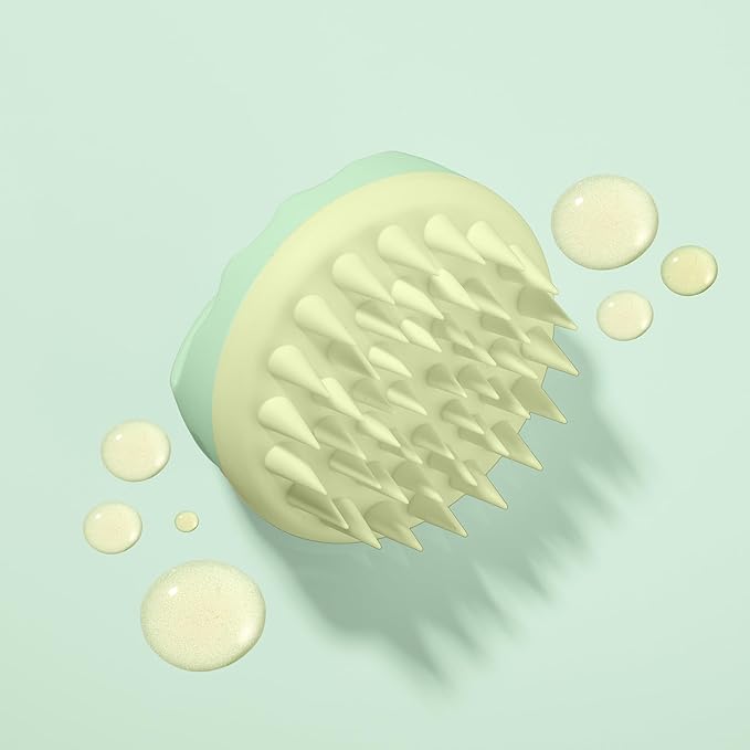 Nature Spell Scalp Massager & Scrubber, Soft Silicone Bristles, Oil Applicator & Exfoliator for Wet and Dry Hair