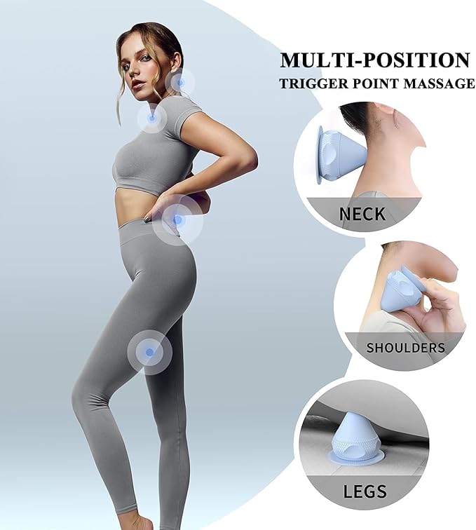 PROIRON Mountable Massage Ball with Suction Cup Pinpoint Deep Tissue Muscle Knot & Sore Relief, Vibration & Heating Trigger Point Massage Tool for Back Neck, Self-Massage Tool