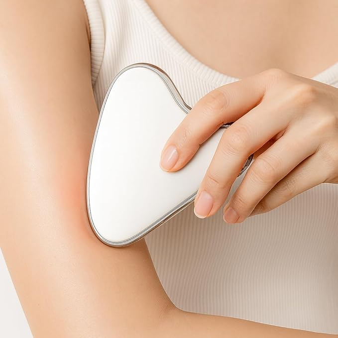 Stainless Steel Gua Sha and Face Roller Set Facial Massager Tools, Lymphatic Drainage Massager Metal Gua Sha Skin Self Care Gifts for Women, Face Sculpting Guasha for Body Eyes with Pouch