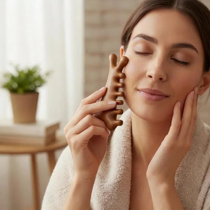 Manual Scalp Massagers, 3 Pack Wooden Head Scalp Massager Comb, Portable Massage Tool