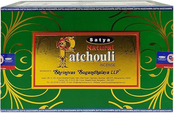 Natural Patchouli Incense Sticks and Incense Stick Holder Bundle Insence Insense Satya Incense