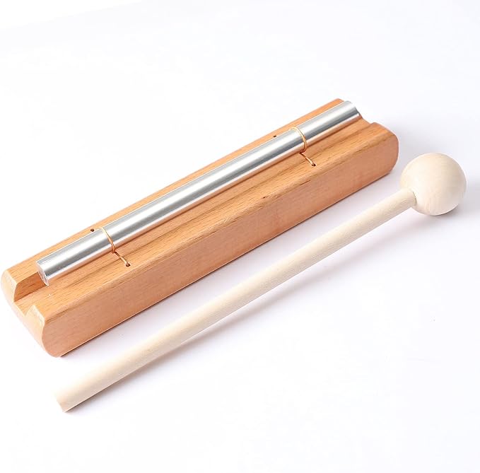 Energy Chimes Percussion Hand Bells: Solo Tone Chime Music Instrument with Mallet for Yoga Meditation Sound Healing Teachers' Classroom Tools