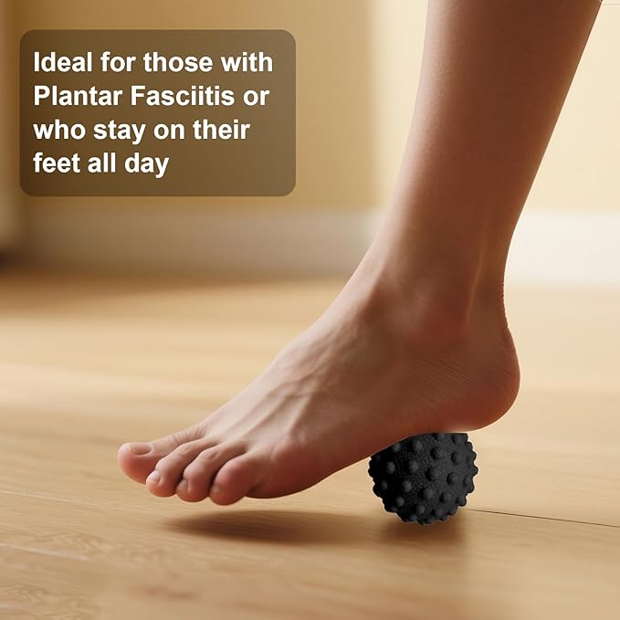 Foot Massage Ball Myofascial Release, Restore Foot Massage Roller, Massage Tool for Tight Muscles and Sore Feet, Pain Relieve from Plantar Fasciitis, Black